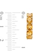 Thumbnail Image 3 of 4.0mm Cushion-Cut Citrine Inside-Out Hoop Earrings in 10K Gold