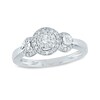 Thumbnail Image 0 of 0.25 CT. T.W. Composite Diamond Frame Three Stone Ring in 10K White Gold