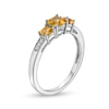 Thumbnail Image 2 of Princess-Cut Citrine and Diamond Accent Three Stone Ring in 10K White Gold