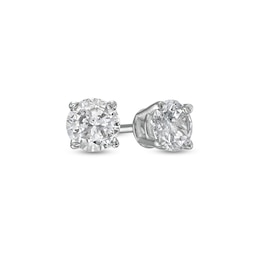 0.60 CT. T.W. Diamond Solitaire Stud Earrings in 10K White Gold