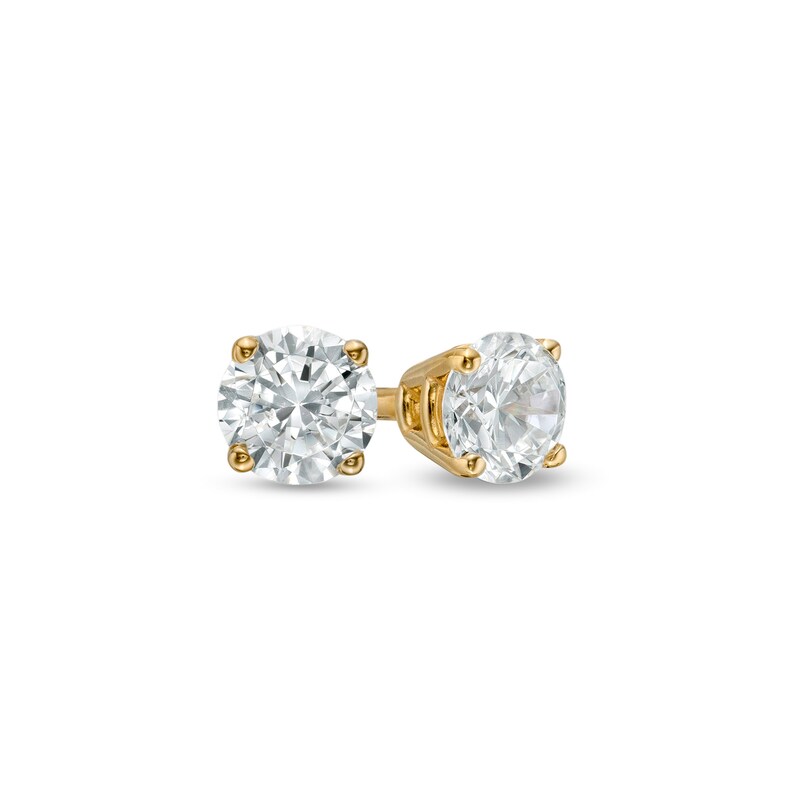 0.20 CT. T.W. Diamond Solitaire Stud Earrings in 10K Gold