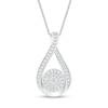 Thumbnail Image 1 of 0.50 CT. T.W. Composite Diamond Looped Pendant in 10K White Gold