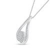 Thumbnail Image 2 of 0.50 CT. T.W. Composite Diamond Looped Pendant in 10K White Gold