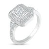 Thumbnail Image 2 of 0.50 CT. T.W. Composite Diamond Double Rectangular Frame Ring in 10K White Gold