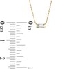 Thumbnail Image 4 of Baguette Aquamarine Solitaire Necklace in 10K Gold