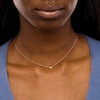 Thumbnail Image 2 of Baguette Opal Solitaire Necklace in 10K Gold