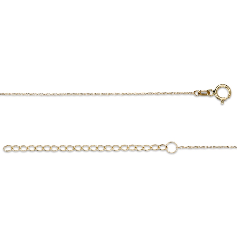 Main Image 3 of Baguette Opal Solitaire Necklace in 10K Gold