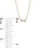 Thumbnail Image 4 of Baguette Opal Solitaire Necklace in 10K Gold