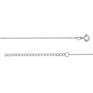 Baguette Swiss Blue Topaz Solitaire Necklace in 10K White Gold