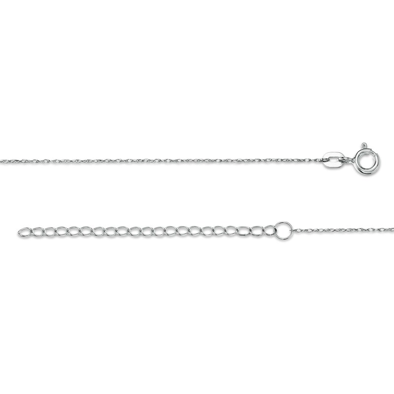 Baguette Swiss Blue Topaz Solitaire Necklace in 10K White Gold