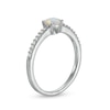 Thumbnail Image 3 of 5.0mm Lab-Created Opal and White Sapphire Ring in Sterling Silver