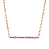 Thumbnail Image 1 of Ruby Bar Necklace in 10K Gold
