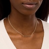 Thumbnail Image 2 of Blue Sapphire Bar Necklace in 10K Gold