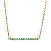 Thumbnail Image 1 of Emerald Bar Necklace in 10K Gold