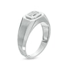 Thumbnail Image 1 of Men's 0.75 CT. Certified Emerald-Cut Lab-Created Diamond Solitaire Wedding Band in 14K White Gold (F/SI2)