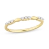 Thumbnail Image 1 of 0.09 CT. T.W. Diamond Trio Station Promise Ring in Sterling Silver with Yellow Rhodium
