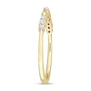 Thumbnail Image 3 of 0.09 CT. T.W. Diamond Trio Station Promise Ring in Sterling Silver with Yellow Rhodium