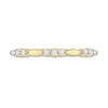 Thumbnail Image 4 of 0.09 CT. T.W. Diamond Trio Station Promise Ring in Sterling Silver with Yellow Rhodium