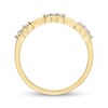 Thumbnail Image 5 of 0.09 CT. T.W. Diamond Trio Station Promise Ring in Sterling Silver with Yellow Rhodium