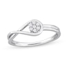 Thumbnail Image 1 of 0.07 CT. T.W. Composite Diamond Loop Promise Ring in Sterling Silver