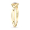 Thumbnail Image 3 of 0.07 CT. T.W. Composite Diamond Loop Promise Ring in Sterling Silver with Yellow Rhodium