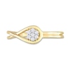 Thumbnail Image 4 of 0.07 CT. T.W. Composite Diamond Loop Promise Ring in Sterling Silver with Yellow Rhodium