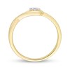 Thumbnail Image 5 of 0.07 CT. T.W. Composite Diamond Loop Promise Ring in Sterling Silver with Yellow Rhodium