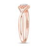 Thumbnail Image 3 of 0.07 CT. T.W. Composite Diamond Loop Promise Ring in Sterling Silver with Rose Rhodium