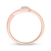 Thumbnail Image 5 of 0.07 CT. T.W. Composite Diamond Loop Promise Ring in Sterling Silver with Rose Rhodium