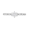 Thumbnail Image 4 of 0.09 CT. T.W. Diamond Flower Infinity Shank Promise Ring in Sterling Silver