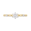 Thumbnail Image 3 of 0.09 CT. T.W. Diamond Flower Infinity Shank Promise Ring in Sterling Silver with Yellow Rhodium