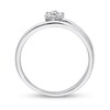 Thumbnail Image 5 of 0.07 CT. T.W. Diamond Flower Promise Ring in Sterling Silver