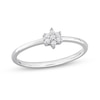 Thumbnail Image 0 of 0.07 CT. T.W. Diamond Trio Station Ring in Sterling Silver