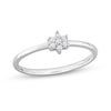 Thumbnail Image 1 of 0.07 CT. T.W. Diamond Trio Station Ring in Sterling Silver