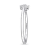 Thumbnail Image 3 of 0.07 CT. T.W. Diamond Trio Station Ring in Sterling Silver