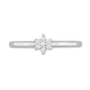 Thumbnail Image 4 of 0.07 CT. T.W. Diamond Trio Station Ring in Sterling Silver