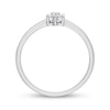 Thumbnail Image 5 of 0.07 CT. T.W. Diamond Trio Station Ring in Sterling Silver