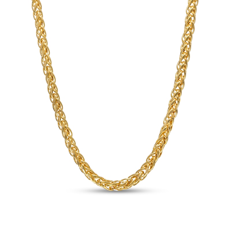 3.0mm Diamond-Cut Spiga Chain Necklace in Hollow 14K Gold - 22"|Peoples Jewellers