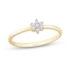 Thumbnail Image 1 of 0.07 CT. T.W. Diamond Trio Station Ring in Sterling Silver with Yellow Rhodium