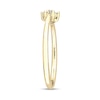 Thumbnail Image 3 of 0.07 CT. T.W. Diamond Trio Station Ring in Sterling Silver with Yellow Rhodium