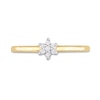 Thumbnail Image 4 of 0.07 CT. T.W. Diamond Trio Station Ring in Sterling Silver with Yellow Rhodium
