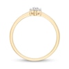 Thumbnail Image 5 of 0.07 CT. T.W. Diamond Trio Station Ring in Sterling Silver with Yellow Rhodium
