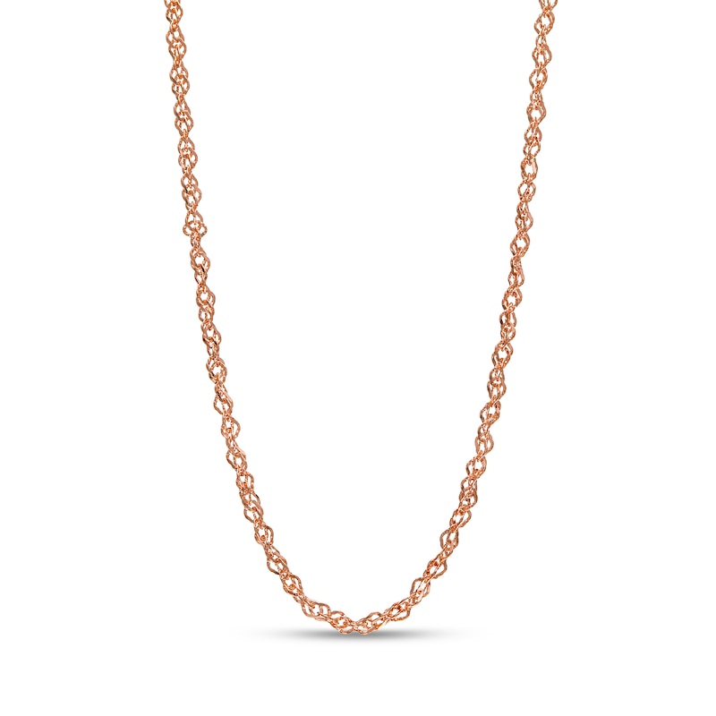 1.15mm Perfectina Chain Necklace in Solid 14K Rose Gold - 16"|Peoples Jewellers