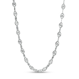 2.1mm Hollow Mariner Chain Necklace in 14K White Gold - 18&quot;