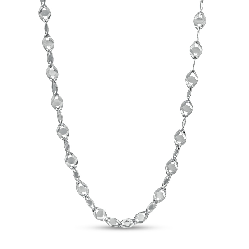 Main Image 1 of 2.1mm Mariner Chain Necklace in Hollow 14K White Gold - 18"