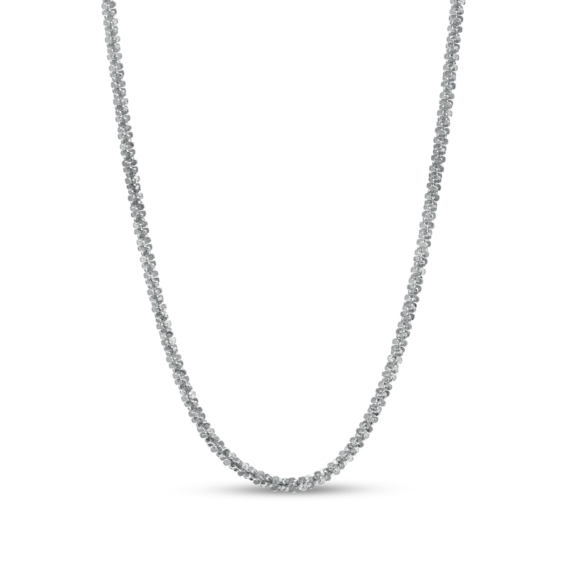 1.25mm Hollow Sparkle Chain Necklace in 14K White Gold - 18"