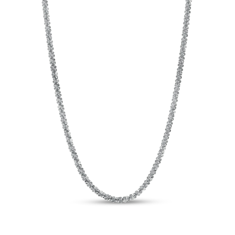 Main Image 1 of 1.25mm Sparkle Chain Necklace in Hollow 14K White Gold - 18"