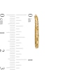20.0mm Diamond-Cut Inside-Out Tube Hoop Earrings in 14K Gold