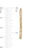 Thumbnail Image 3 of 30.0mm Diamond-Cut Inside-Out Tube Oval Hoop Earrings in Hollow 10K Gold