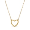 Thumbnail Image 0 of Puff Heart Outline Necklace in 10K Gold